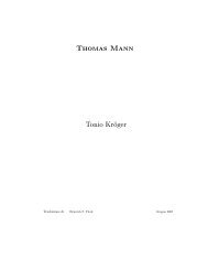 Thomas Mann Tonio Kröger - il portale di 