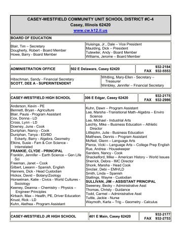 CASEY-WESTFIELD COMMUNITY UNIT SCHOOL ... - ROE #11