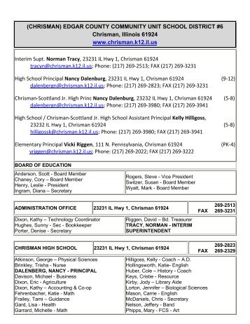 Chrisman Community Unit School District #6 - ROE #11