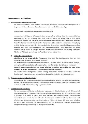Mauersystem Malta Limes