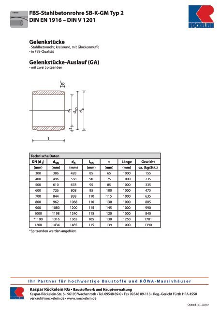 FBS-Stahlbetonrohre SB-K-GM Typ 2 Gelenkstuecke.pdf - Kaspar ...