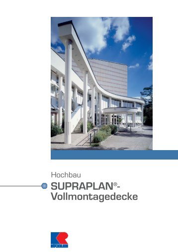 SUPRAPLANÂ®- Vollmontagedecke - Kaspar RÃ¶ckelein KG