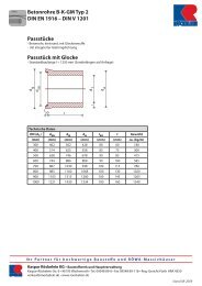 Passstuecke B-K-GM Typ 2