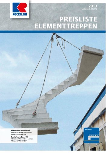 Treppen-Preisliste - Kaspar RÃ¶ckelein KG