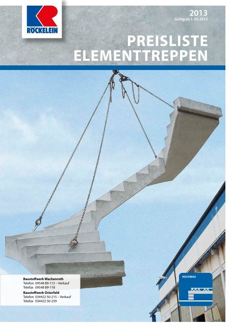 Treppen-Preisliste - Kaspar RÃ¶ckelein KG