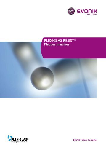 PLEXIGLASRESIST Plaquesmassives - Notz Plastics AG