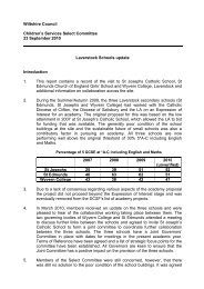 Laverstock Schools report , item 109. PDF 363 KB - Wiltshire Council