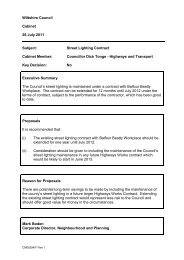 Street Lighting Contract, item 100 PDF 77 KB - Wiltshire Council