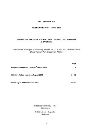 SN15 LEISURE LTD STATION HILL CHIPPENHAM Mate - Meetings ...