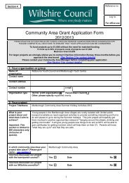 Application form, item 11. PDF 126 KB - Wiltshire Council