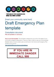 Draft Emergency Plan template - Meetings, agendas, and minutes