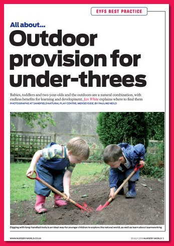 Nursery World Article: All About Outdoors Under 3 - Outdoor Matters!