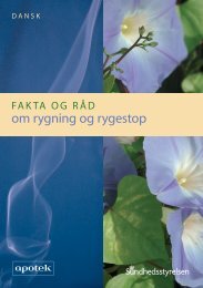 om rygning og rygestop - Sundhedsstyrelsen