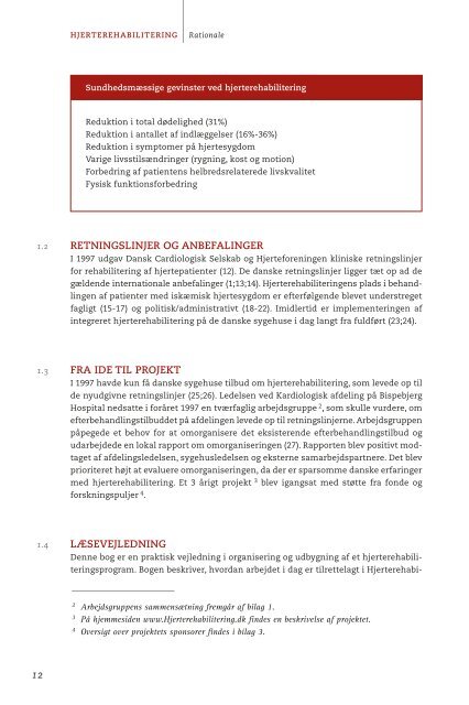 RATIONALE - Hjerterehabilitering