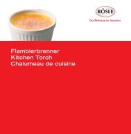 Flambierbrenner Kitchen Torch Chalumeau de cuisine - RÃ¶sle