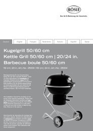 Kugelgrill 50 / 60 cm Kettle Grill 50 / 60 cm | 20 / 24 in ... - Rösle