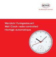 Wanduhr funkgesteuert Wall Clock radio-controlled Horloge ... - RÃ¶sle