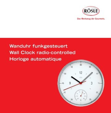 Wanduhr funkgesteuert Wall Clock radio-controlled Horloge ... - RÃ¶sle