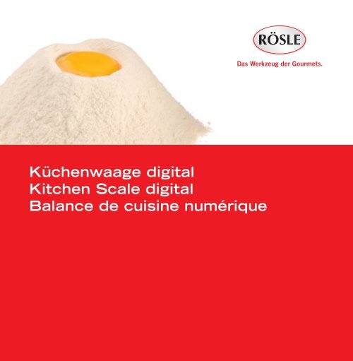 KÃ¼chenwaage digital Kitchen Scale digital Balance de ... - RÃ¶sle