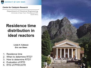 Residence time distribution in ideal reactors