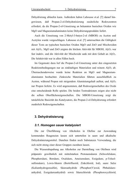 Heterogen-katalysierte Dehydratisierung von Diolen - Technische ...