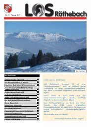 LOS RÃ¶thebach Ausgabe 51 - RÃ¶thenbach im Emmental