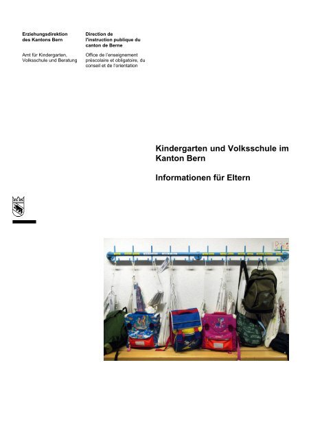 Kindergarten und Volksschule im Kanton Bern (Deutsch) - Wichtrach