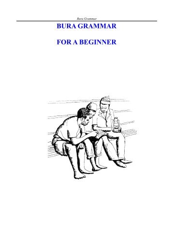 BURA GRAMMAR FOR A BEGINNER - Roger Blench