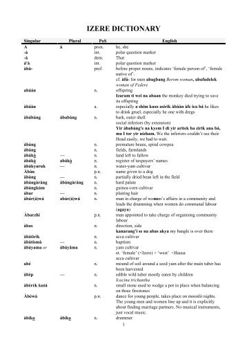 Izere Dictionary main text.pdf - Roger Blench