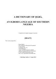 Igbo Dictionary Pdf Roger Blench