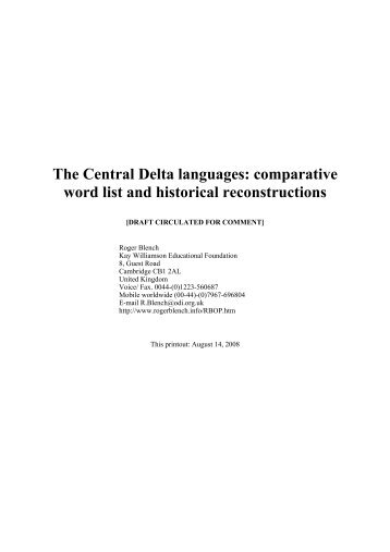 Comparative Central Delta.pdf - Roger Blench