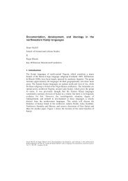 Documentation, development, and ideology in the ... - Roger Blench