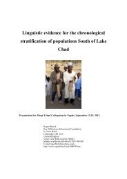 Linguistic evidence for the chronological ... - Roger Blench