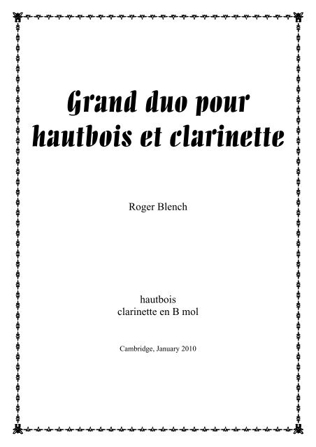 Oboe and clarinet duo score.pdf - Roger Blench