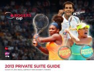 2013 PRIVATE SUITE GUIDE - Rogers Cup