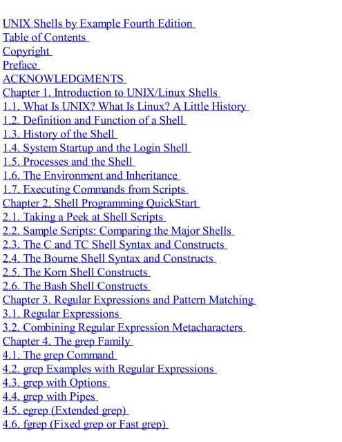 Unix Shells By Example 4th Edition