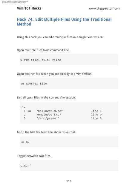 vim 101 hacks