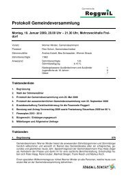 Protokoll Gemeindeversammlung - Gemeinde Roggwil