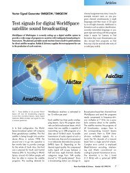 Test signals for digital WorldSpace satellite ... - Rohde & Schwarz