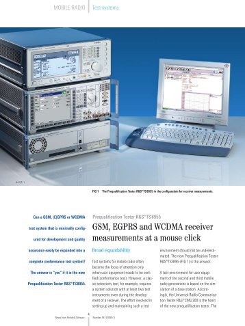 GSM, EGPRS and WCDMA receiver ... - Rohde & Schwarz