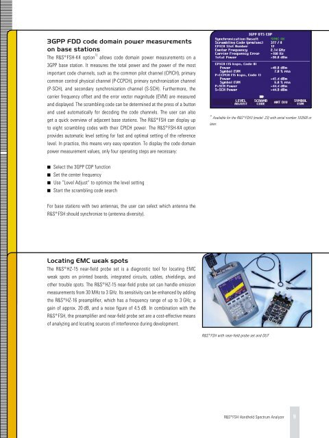 R&S FSH Handheld Spectrum Analyzer - Rohde & Schwarz