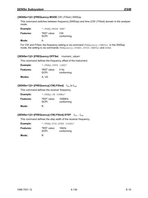 Operating Manual EMI TEST RECEIVER ESIB7 - Rohde & Schwarz