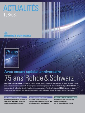 75 ans Rohde & Schwarz ACTUALITÃS
