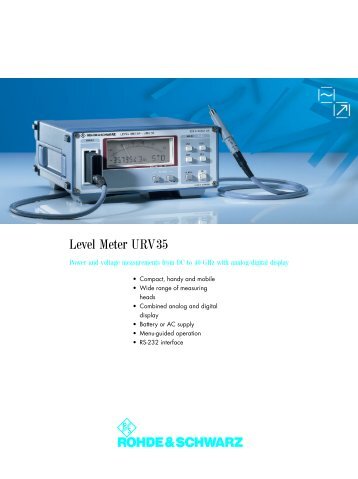 Level Meter URV35 - Rohde & Schwarz