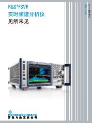 R&S FSVR Real-Time Spectrum Analyzer - Rohde & Schwarz