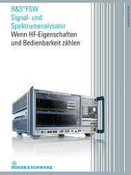 R&S®FSW Signal- und Spektrumanalysator - Rohde & Schwarz