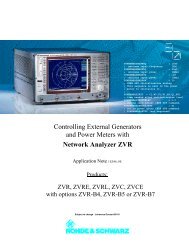Controlling External Generators and Power ... - Rohde & Schwarz