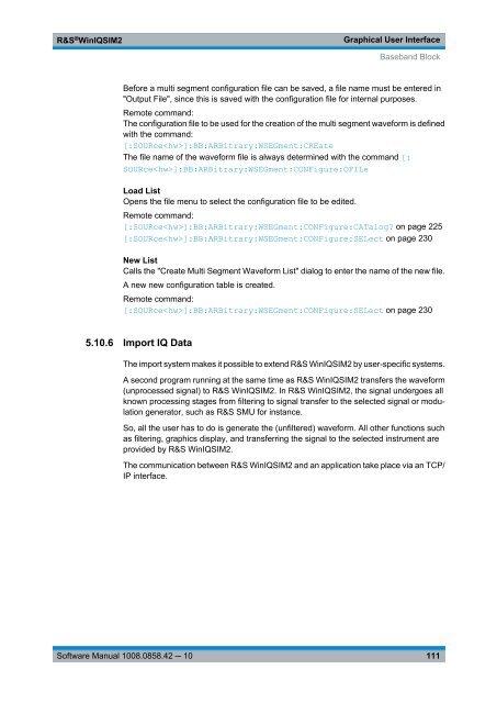 R&S WinIQSIM2 Software Manual - Rohde & Schwarz