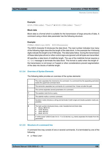 R&S WinIQSIM2 Software Manual - Rohde & Schwarz