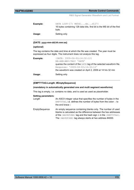 R&S WinIQSIM2 Software Manual - Rohde & Schwarz